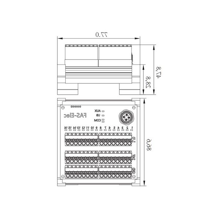 IP20、IO-Link Hub、PNP、16DI/DO 可配置、端子式模块、00BH11